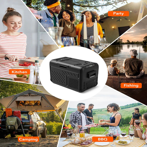 WOLFBOX 12V Car Fridge Freezer - 25L Dual-Zone Portable Electric Cooler