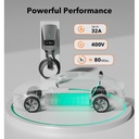 WOLFBOX 22kW 3-Phase Smart EV Charger - 7.6m Cable, 400V AC Wall-Mount