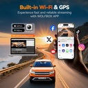 WOLFBOX M40 4K 10 Inch ADAS WiFi Touch Screen Mirror Dash Cam