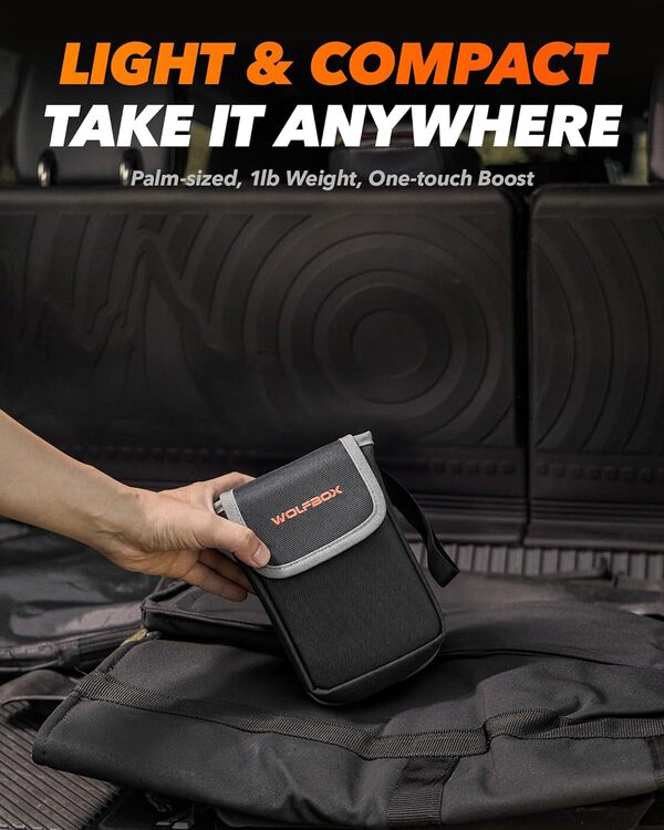 WOLFBOX MegaVolt12 2000A 12V Car Jump Starter 44.4Wh Portable  