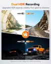 WOLFBOX X3 PRO 2.5K 60FPS Dash Cam, Front, Rear, WiFi, GPS, 64GB, Starvis 2
