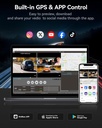WOLFBOX i17 4K 3 Channel Dash Cam WiFi, GPS, 64GB Card and Night Vision