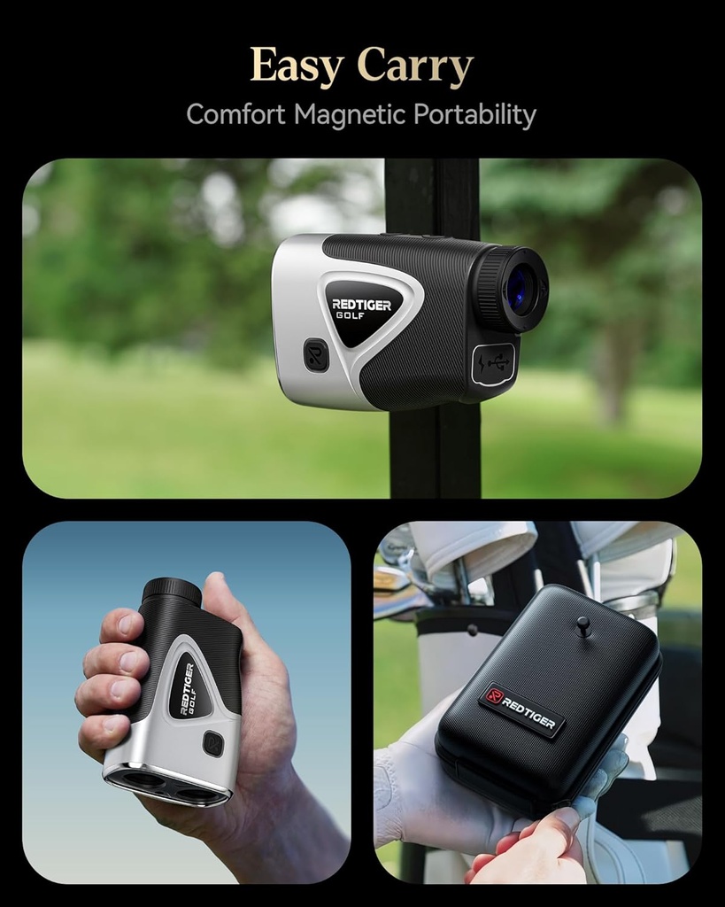 REDTIGER OLED GolfVue Series 4 Rangefinder, Laser Range Finder with Slope