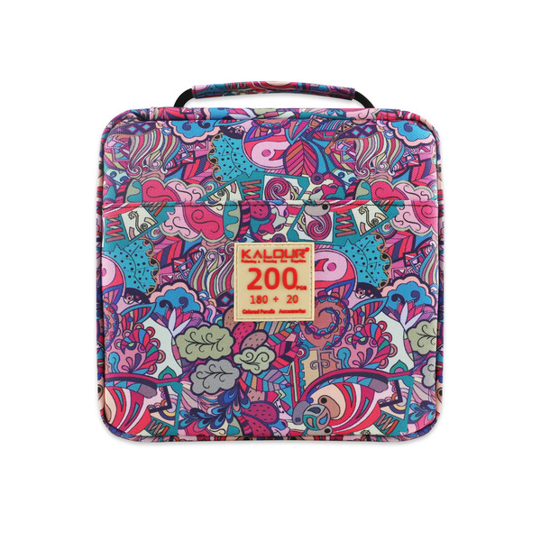 KALOUR 180+20pcs Color Pencil Set in Nylon Case - Complete Art Tools Set