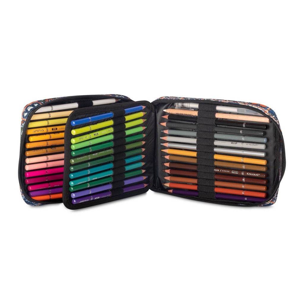 Kalour 50 Piece Colour Pencil Set With Colorful Bag for Art and Drawing