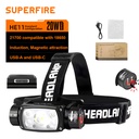 SUPERFIRE HE11 Rechargeable LED Headlamp - 800 Lumens, USB-C Magnetic Light