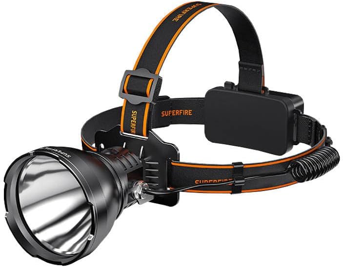 SUPERFIRE Bright Rechargeable Headlamp Portable LED Headlight 2500 Lumens