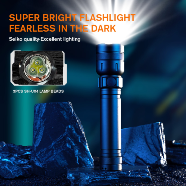 SUPERFIRE L27 Super Bright Flashlight - 1350 Lumens LED Torch with 4 Modes