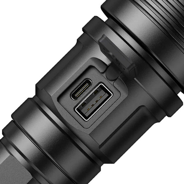 SUPERFIRE Y12 P90 LED Flashlight - 3000 Lumens, 5 Modes, USB Rechargeable