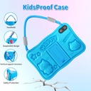 Pritom D11A Kids 10.1" Tablet 3GB+5GB RAM, 32GB ROM, Silicone Case & WI-FI6 - Blue