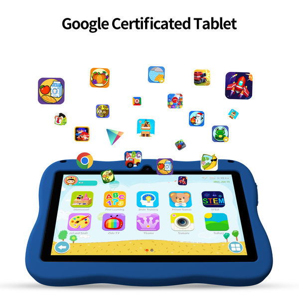 Pritom K7 Pro Astronaut Kids Tablet - 7" HD Android 13, 4GB RAM, 32GB ROM - Blue