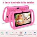 PRITOM K7 Pro Kids Tablet - 7" 4GB RAM, 32GB ROM, Case with Side Handles - Pink