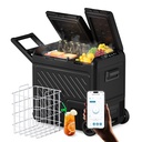 WOLFBOX 12V Car Fridge Freezer - 55L Dual-Zone Portable Electric Cooler