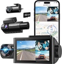 Wolfbox i07 Dash Camera 3 Channel with WiFi GPS 4K with LCD Screen Dash Cam