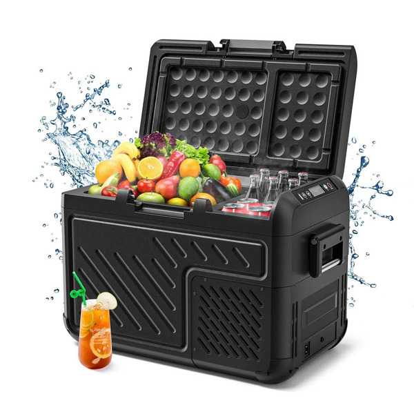 WOLFBOX 12V Car Fridge Freezer - 18L Dual-Zone Portable Electric Cooler