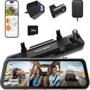 WOLFBOX G900 TriPro 3-Channel Mirror Dash Cam 4K Front, 2.5K Rear & Bumper