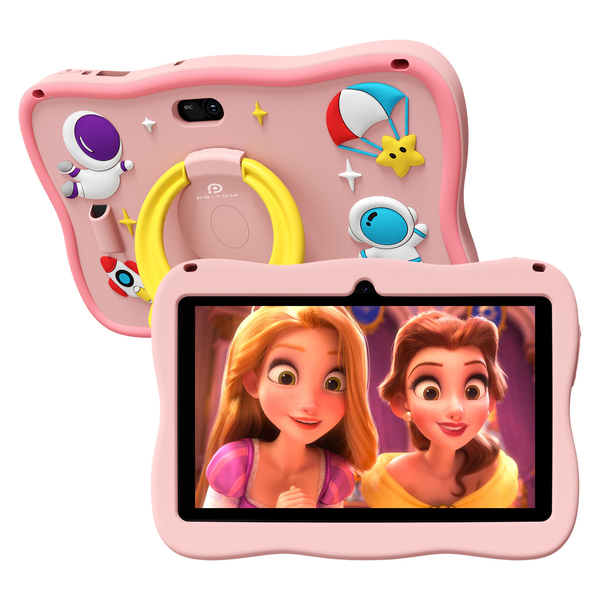 Pritom K7 Pro Astronaut Kids Tablet - 7" HD Android 13, 4GB RAM, 32GB ROM - Pink