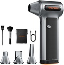 WOLFBOX MF200 Air Duster, 3-Speed Turbo Airflow, 6000mAh, 4 Nozzles & USB-C