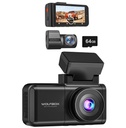 WOLFBOX X3 PRO 2.5K 60FPS Dash Cam, Front, Rear, WiFi, GPS, 64GB, Starvis 2